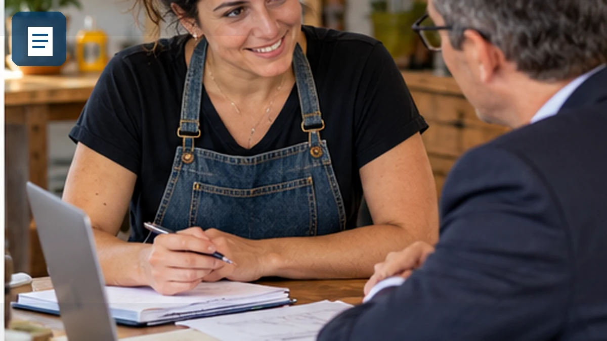 Salarié discutant d'un bulletin de paie avec une responsable des ressources humaines