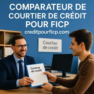Emprunteur comparant deux propositions de courtiers sur une table de travail