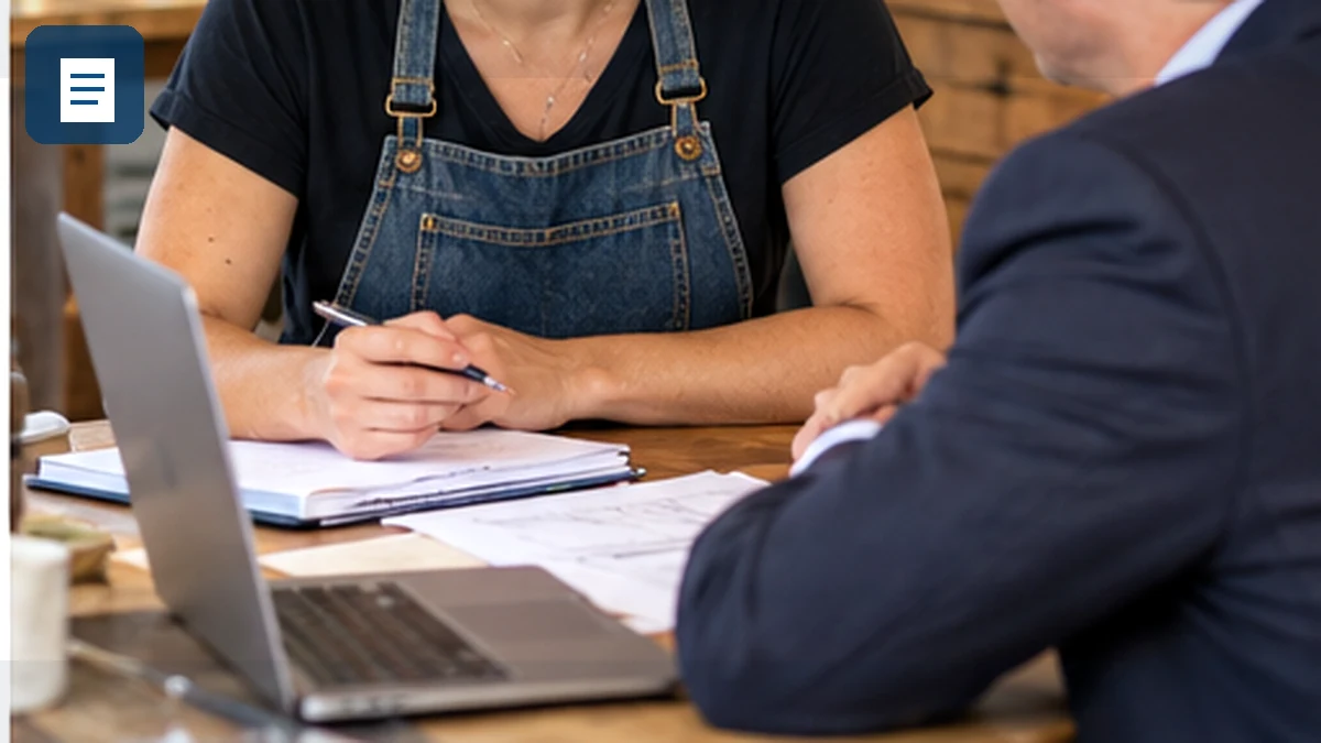 Documents de dettes classés en pochettes sur une table avec un formulaire à remplir