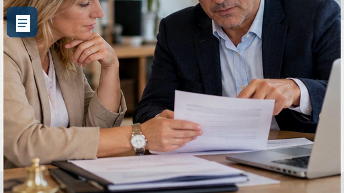Personne calculant son budget mensuel avec une calculatrice et ses relevés de compte