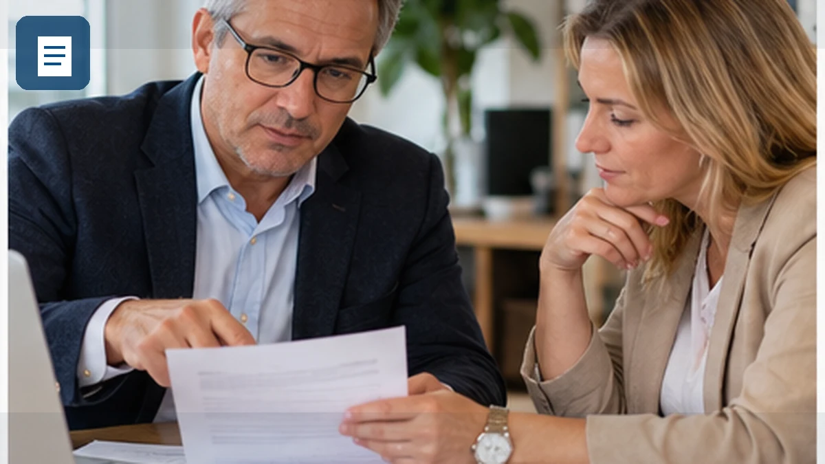 Veuve consultant la notification de sa pension de réversion à son bureau