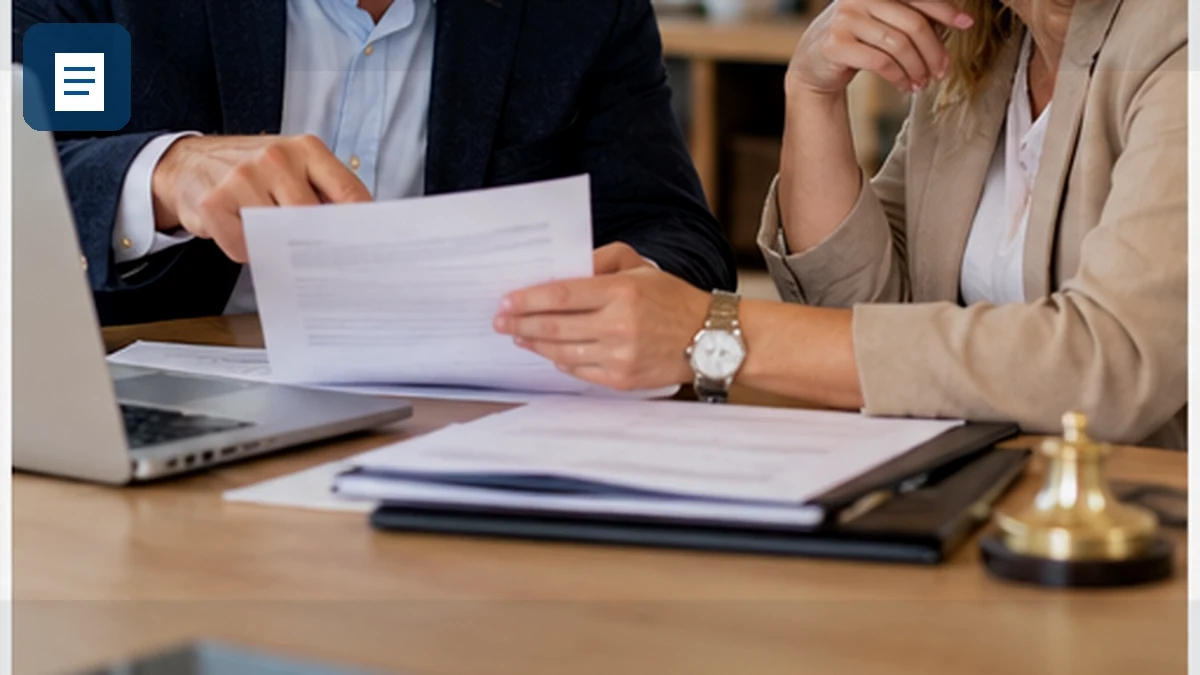 Emprunteur recevant une attestation de règlement de son prêteur à son bureau